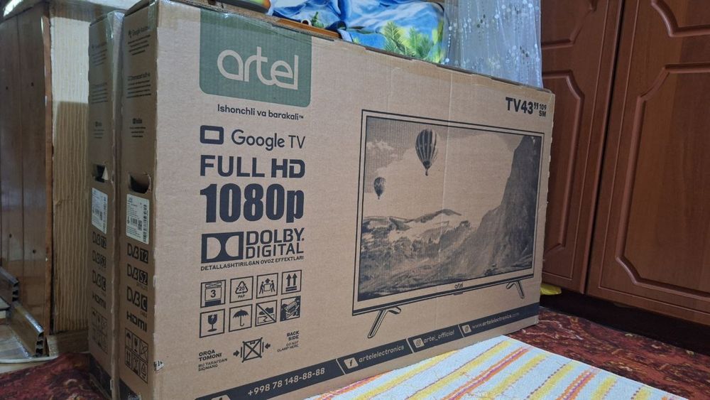 Yangi ochilmagan televizor Artel 43