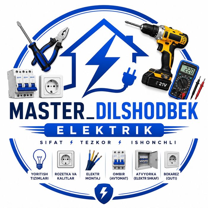 Elektrik xizmati 24/7 Uyingizni yoritish. Nosozliklarni bartaraf etish