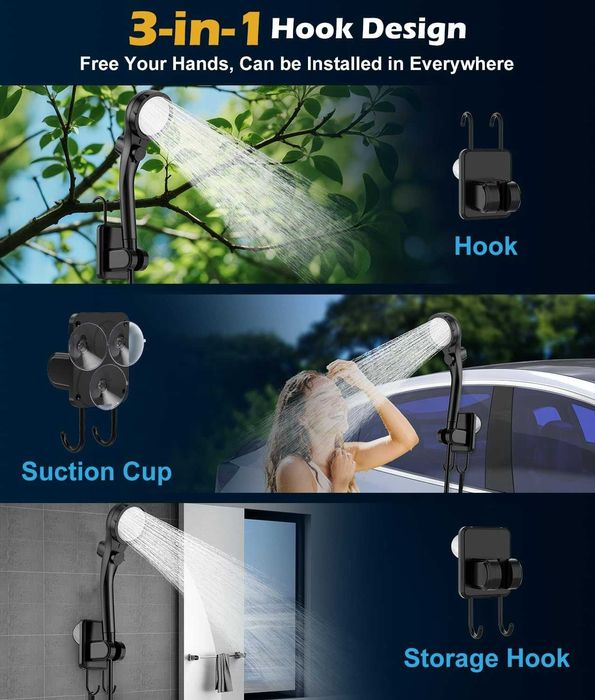 WADEO къмпинг душ 20L с помпа 6000mAh