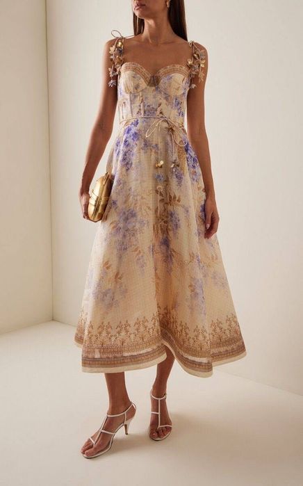 Платье вечернее в цветочек размер S