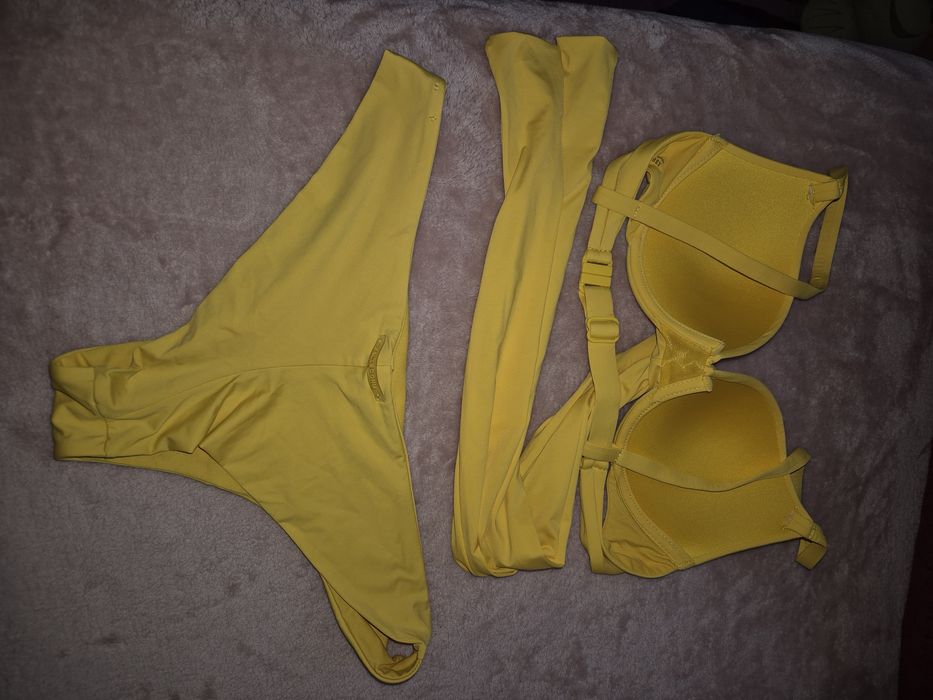 Costum de baie din 2 piese Calzedonia, culoarea galbenă, mărimea S