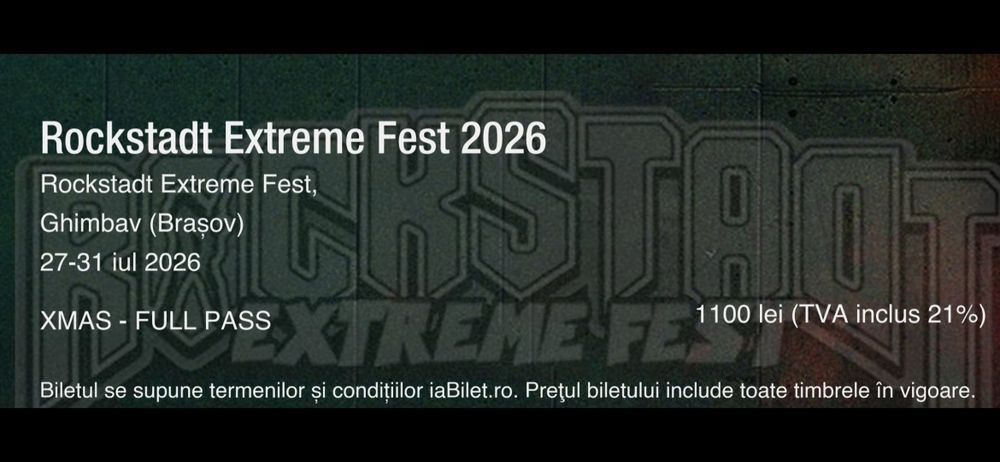 Abonament Rockstadt Extreme Fest 2026