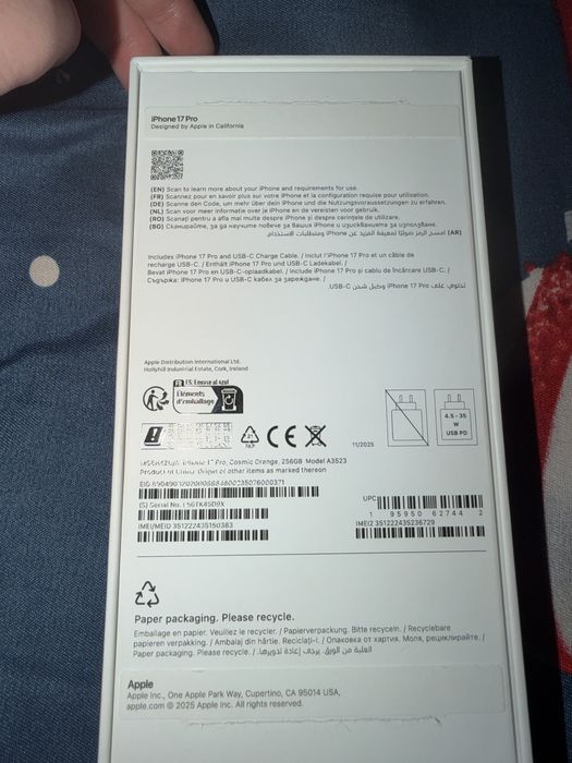 Cutie Iphone 17 pro 256gb