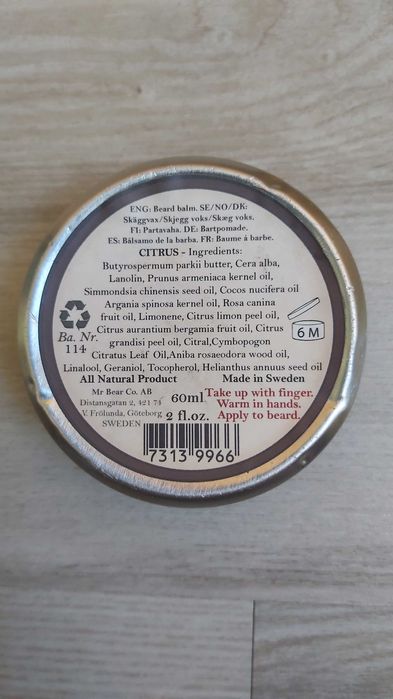 Vand balsam barba Mr Bear Family Citrus nou