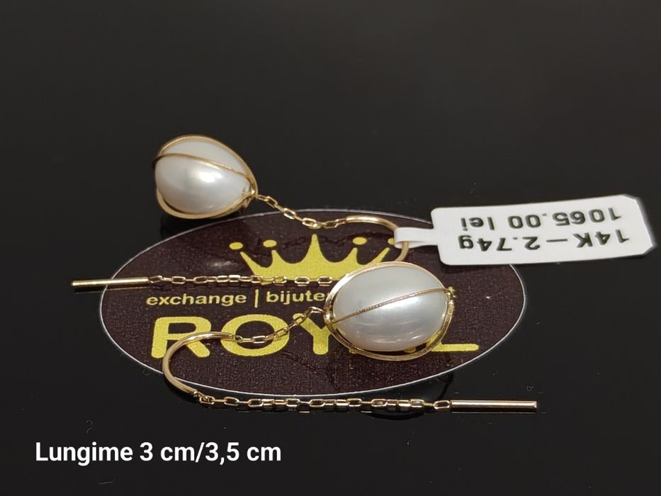 Bijuteria Royal: Cercei aur 14k/2.74 gr