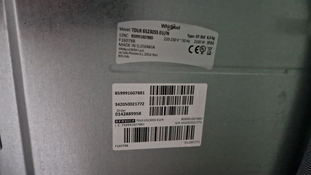 Masina de spalat rufe Whirlpool 6.5 kg
