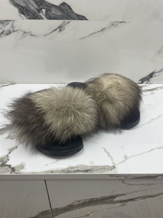 Чехли с естествена лисица е косама