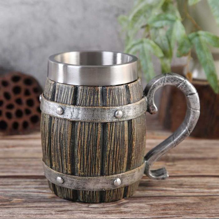 Нова Метална Халба -Чаша с Дръжка - 560мл Къмпинг