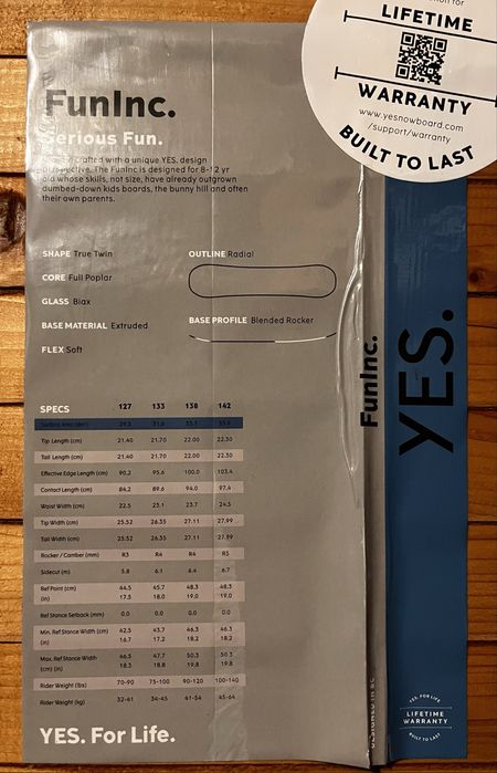 Snowboard YES 133cm copii