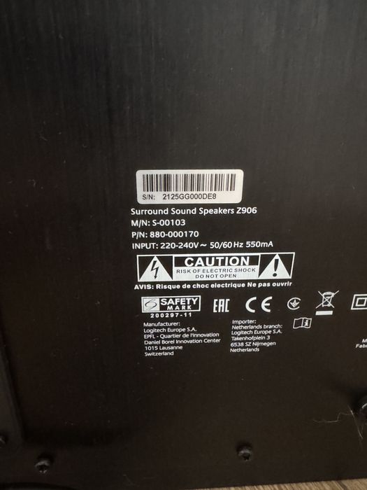 Logitech z906 - partial functional