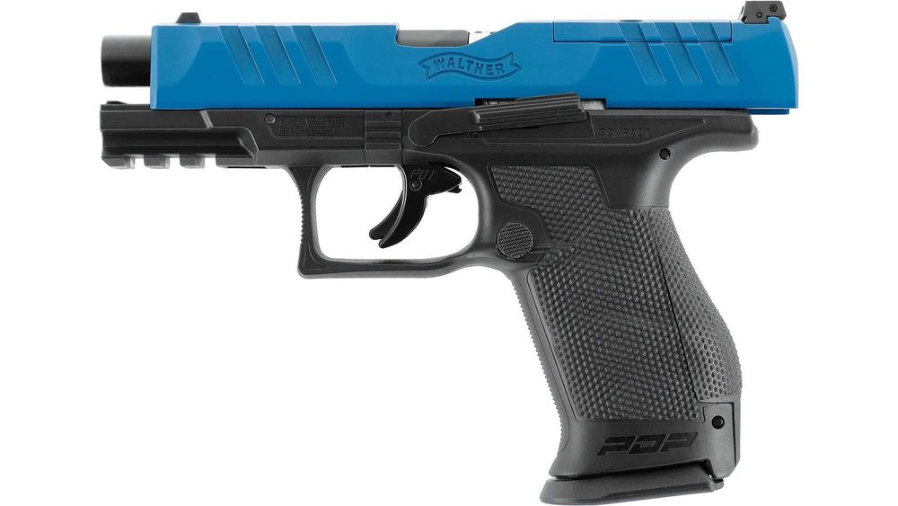 Pistol Paintball T4E Walther PDP Compact 4" CO2 BB Black+Blue
