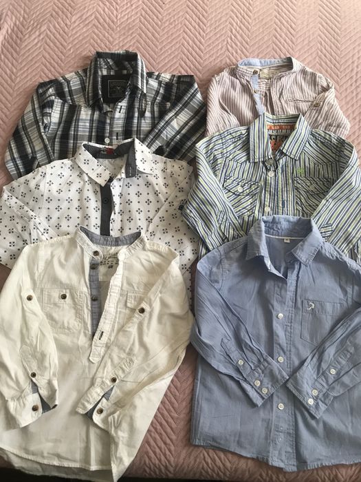 Ризи с къс и дълаг ръкав,офицялни панталони 3,4-5 години сет