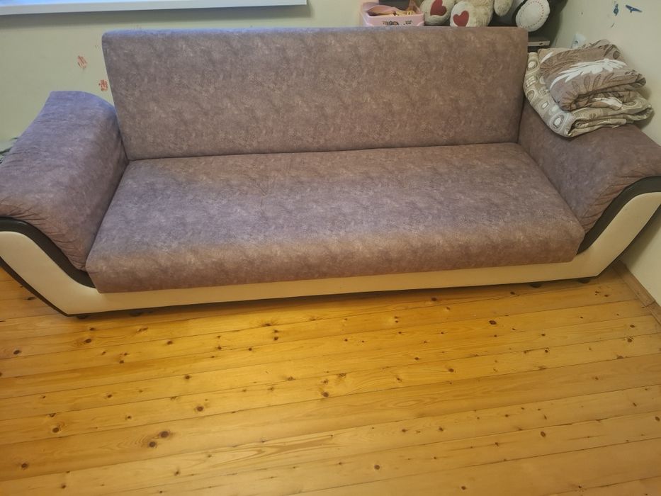 Диван - канапе кожа и велур