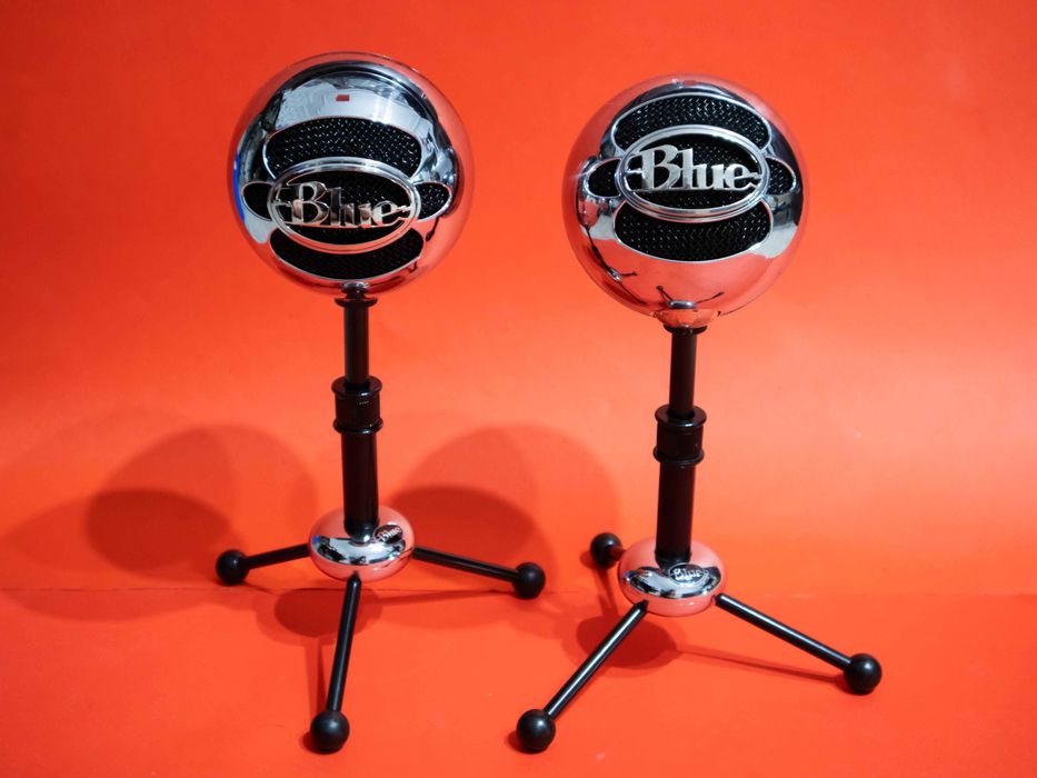 Logitech Blue Snowball Хром USB кондензаторен микрофон запис стрийминг