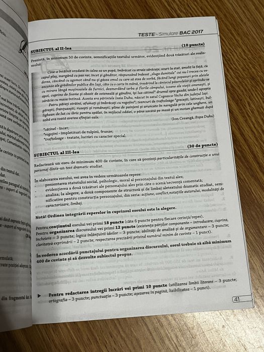 Modele Bac Română