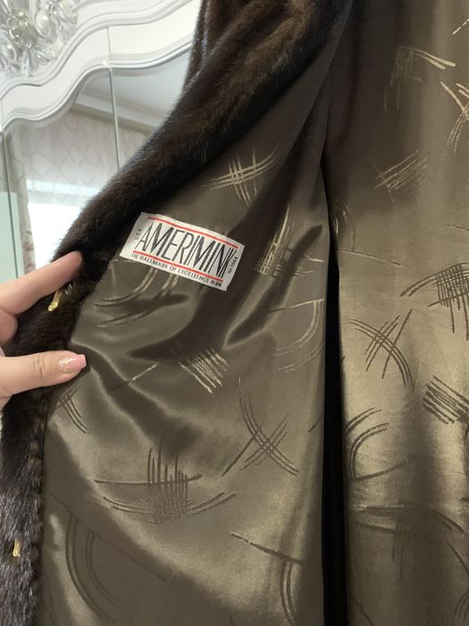 Шуба норковая цельная