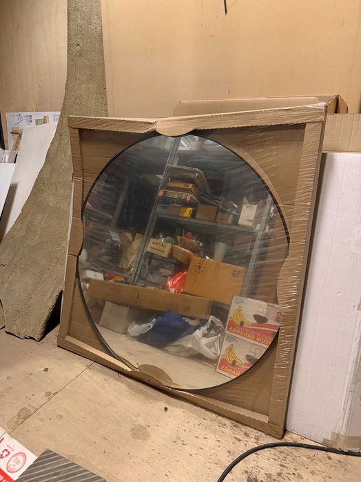 Огледало IKEA LINDBYN - диаметър 110см - Черна рамка