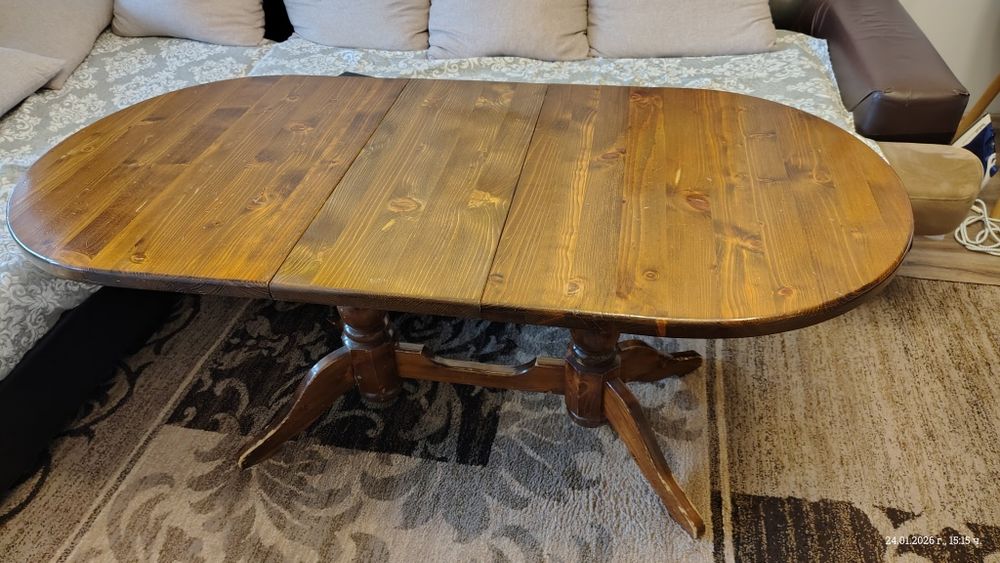 Дървена разтегателна маса