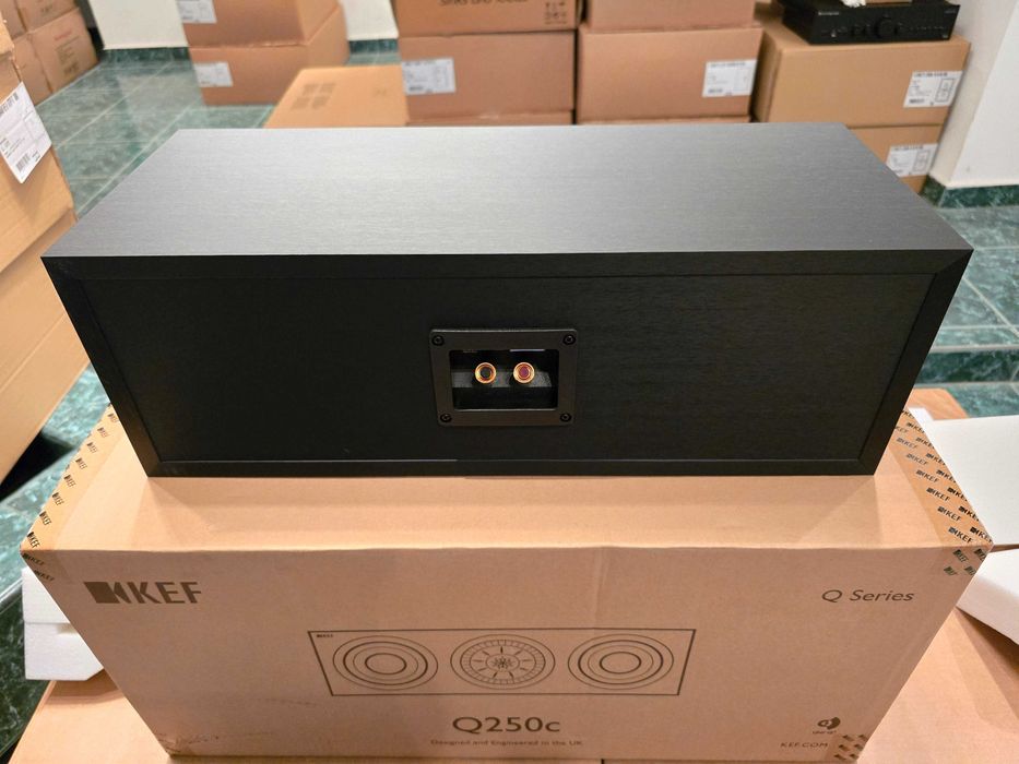 KEF Q250c Boxa Centru Satin Black Home Cinema Hi‑Fi 2‑Way Dialog Clar