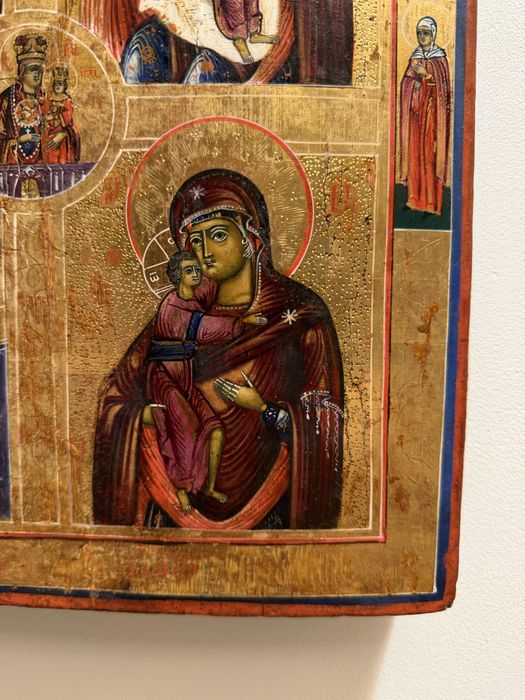 Icoana Maica Domnului, 4 registre,pictata manual