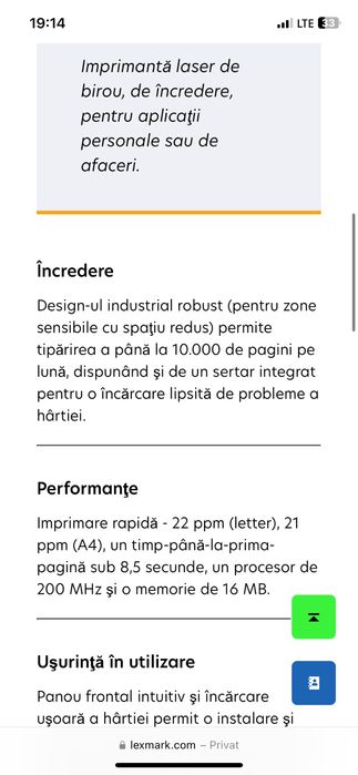 Imprimanta Laser Lexmark E232