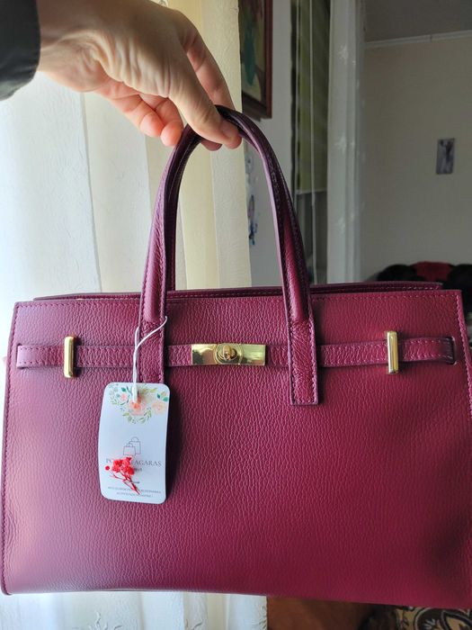 Geantă piele naturală.Noua. Cu etichetă și factură.