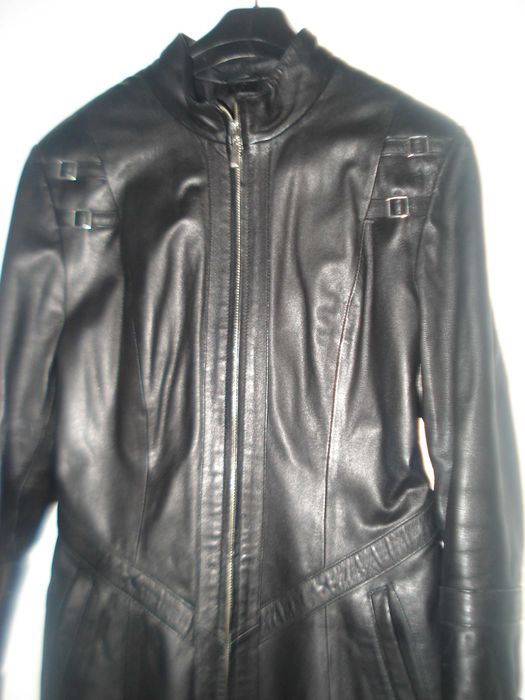 естествена кожа манто с подплата запазено