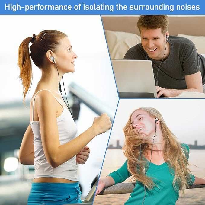 Bluetooth кабелни слушалки с микрофон Blukar