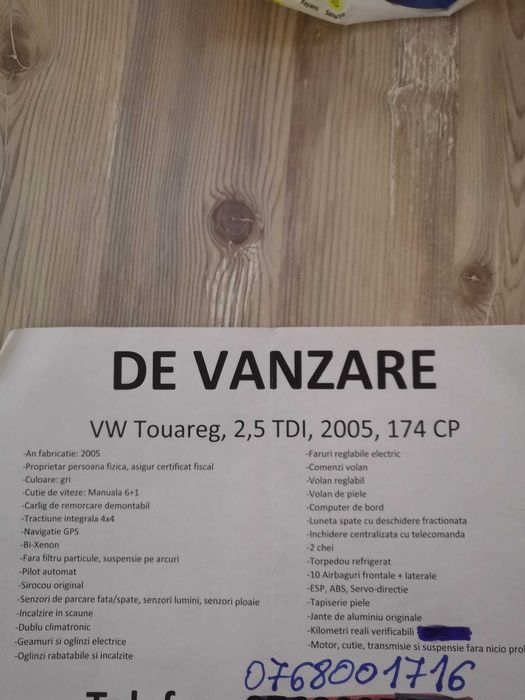 Schimb vw toareg  2.5  4x4 an  2005 cu tractoraș 4x4