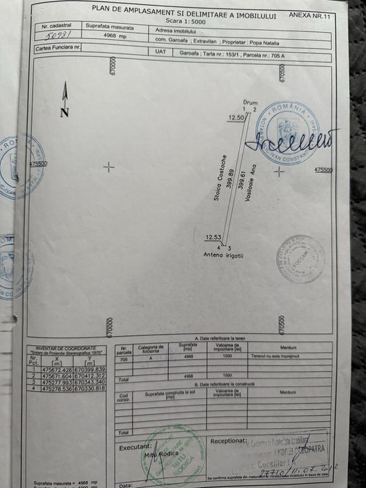 Teren arabil Garoafa , langa Focsani