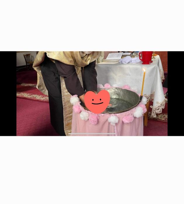 Decoratiune cristelnita botez fetita