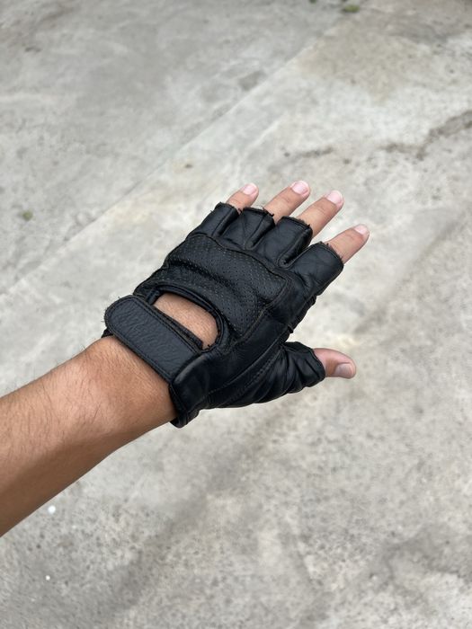 Мотоперчатки кожанные Rush (M) без пальцев