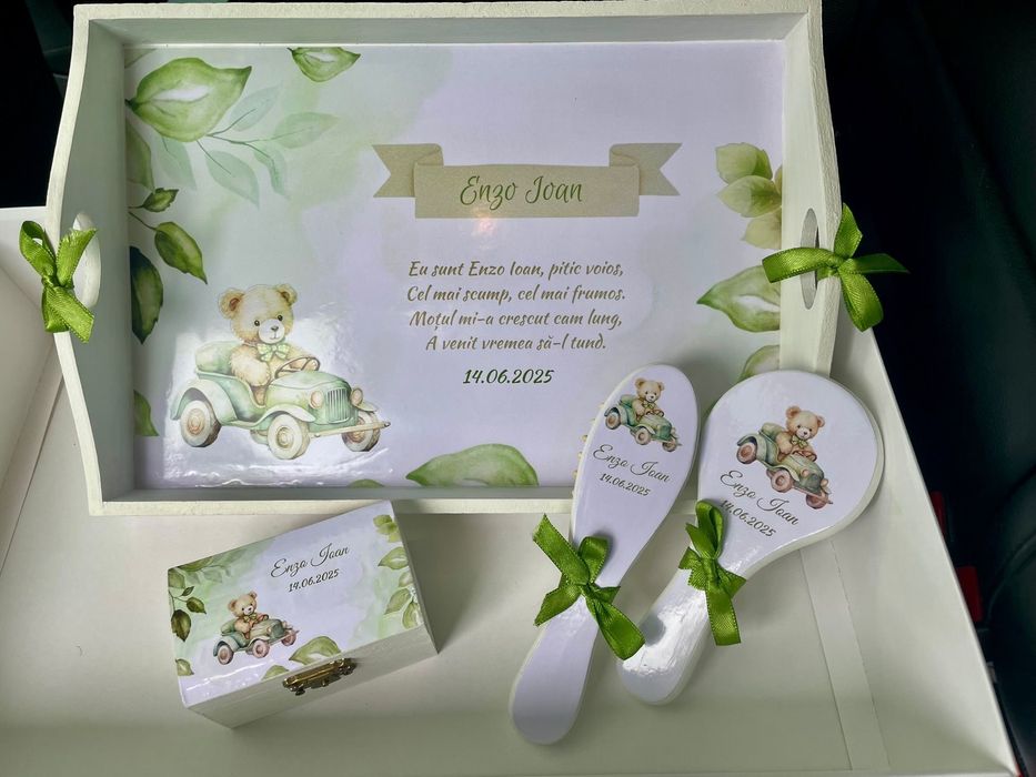 Set aniversar taierea motului, tavita moț personalizat