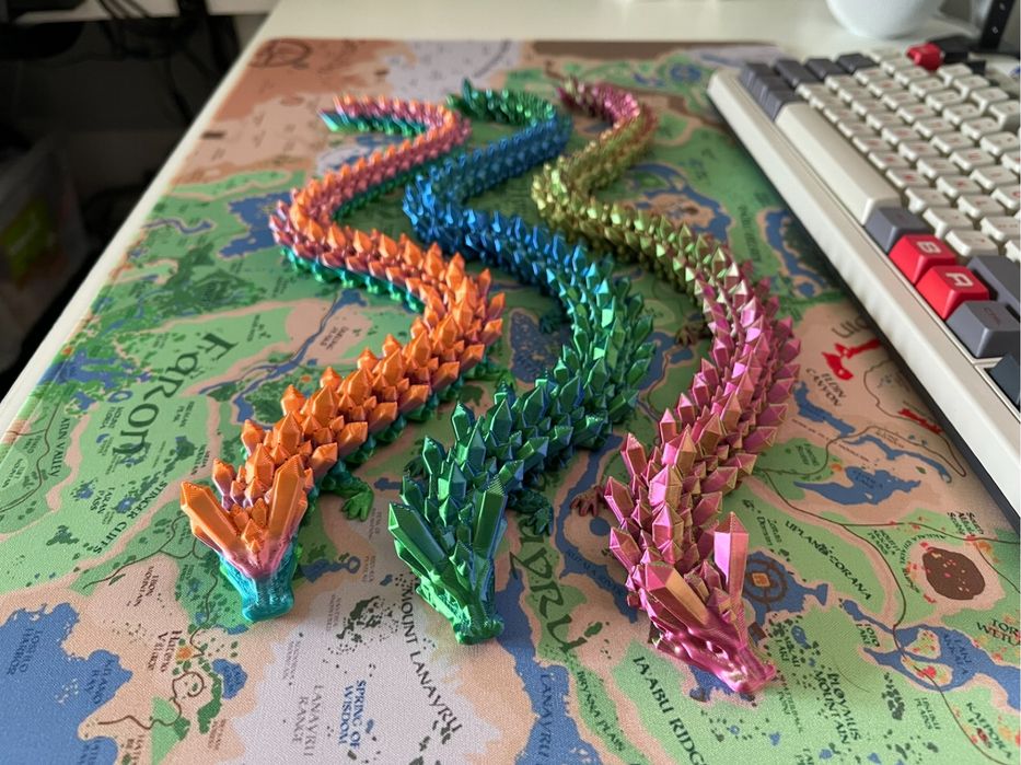 3D принтиран дракон 50cm