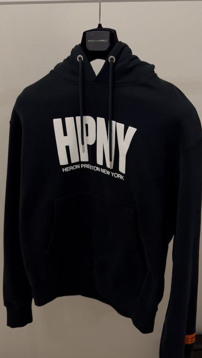 Худи черное Heron Preston с контрастным лого