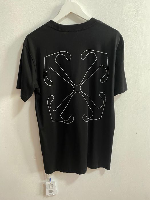 Tricou Off White negru premium