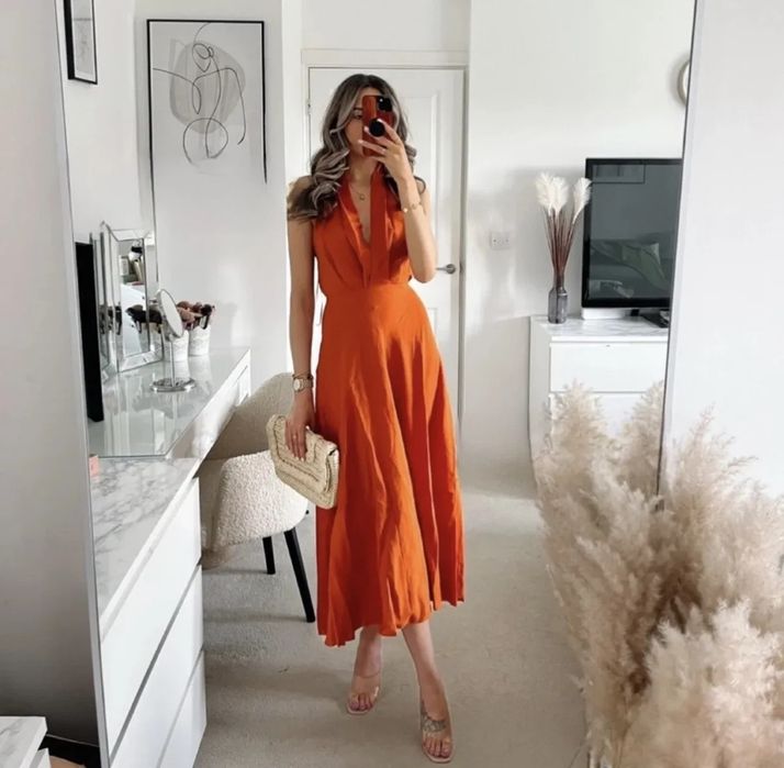 Rochie din in Zara linen blend