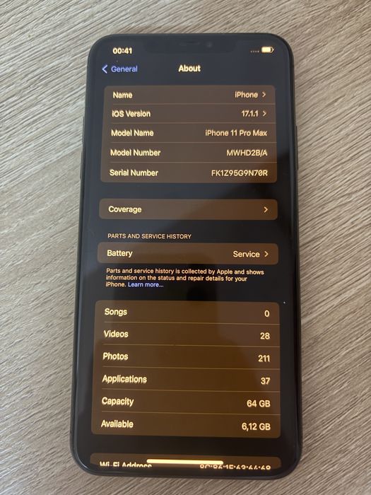 iPhone 11 Pro Max Space Grey 64GB