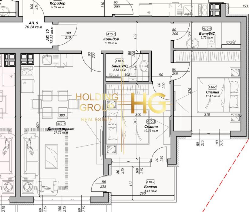 Продава се Тристаен апартамент в Варна, м-т Пчелина - 89 кв.м за 1200 €/кв.м - Снимка #3