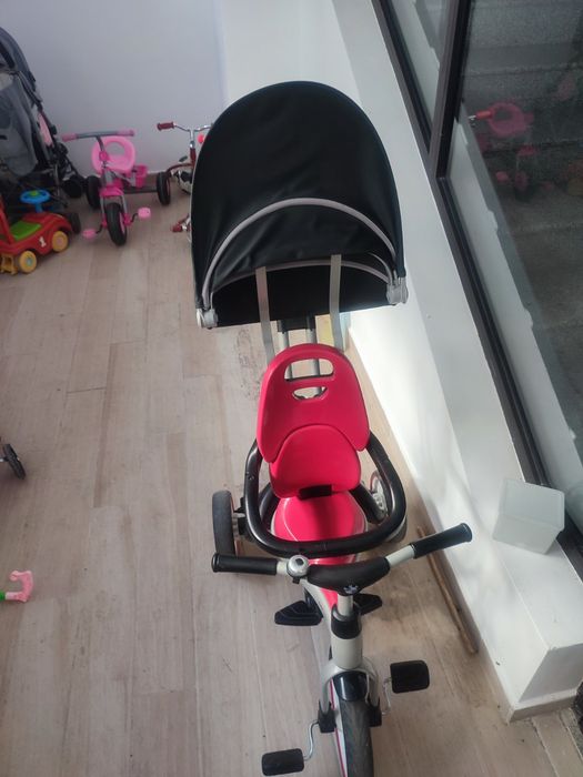 Сгъваема триколка със сенник BMW, розова