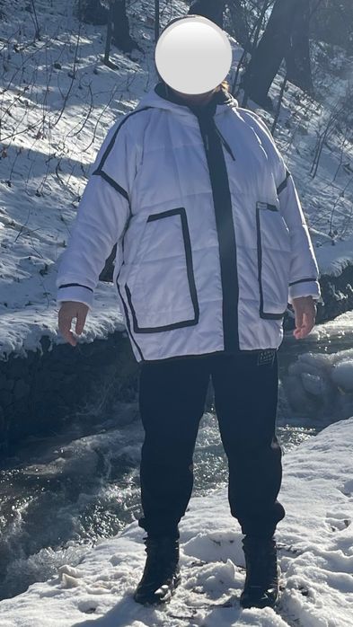 Куртка пуховик белая