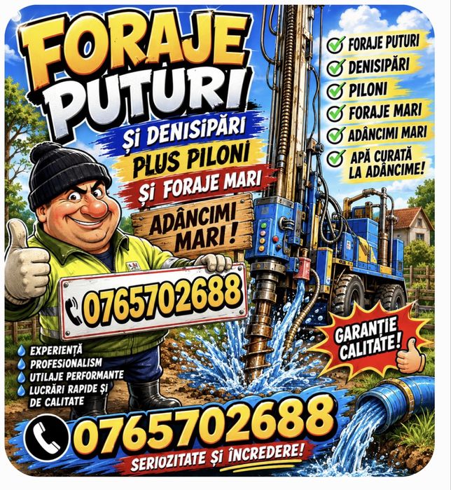 Foraje  puturi si denisipari 20%reducere