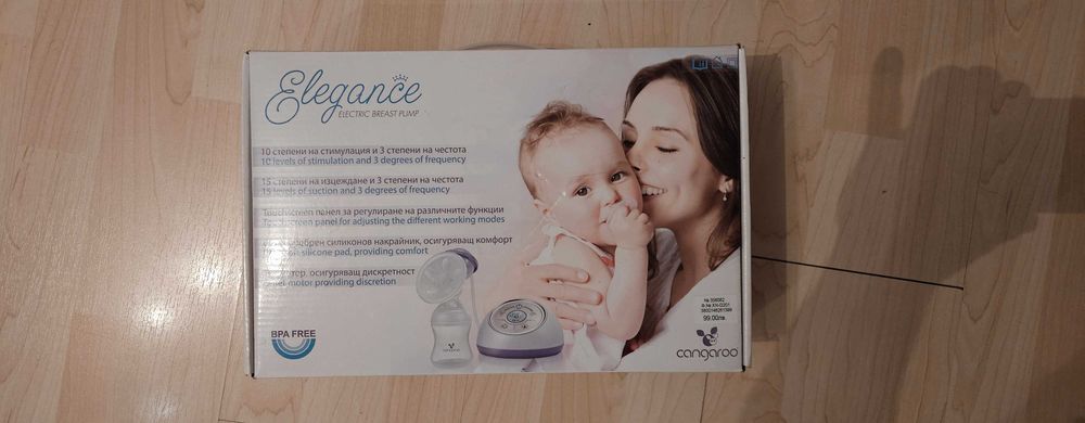 Помпа за изцеждане на кърма Cangaroo/ Electric breast pump Elegance purple