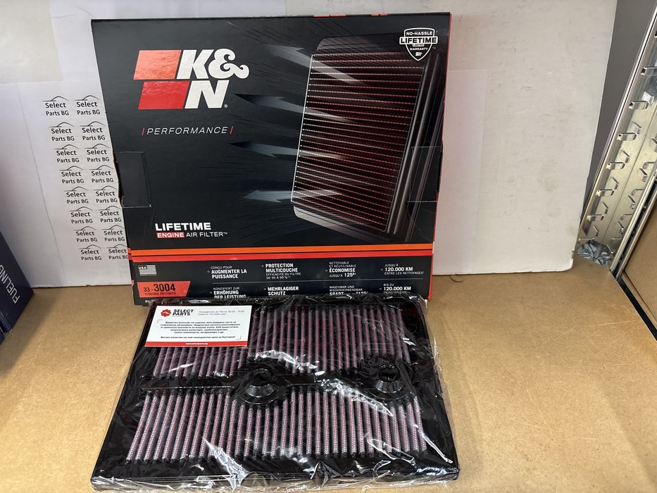 K&N КиН KN панелен спортен филтър 33-3004 vw golf7 8 audi A3 8v 1.4tsi