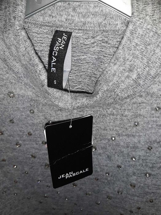 Pulover Jean Pascale cu strasuri, nou, marime S, TRANSPORT GRATUIT