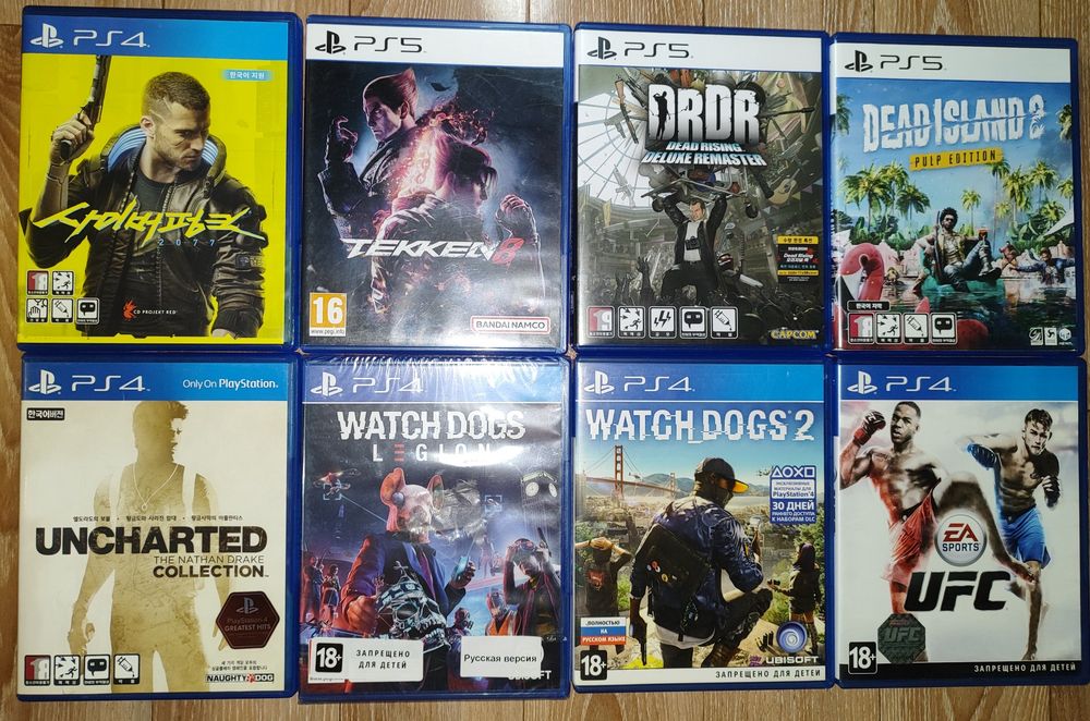 Игры для ps4,ps5,tekken8,cyberpunk,ufc, uncharted,watch dogs