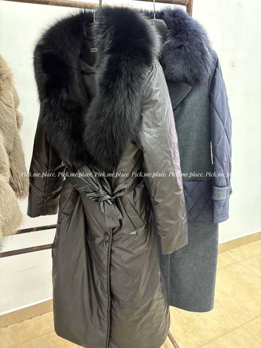 Шушляково яке якета с естествен косъм лисица