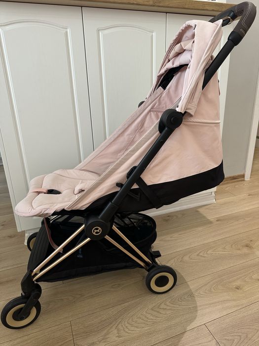 Cybex Coya peach pink rose gold шаси