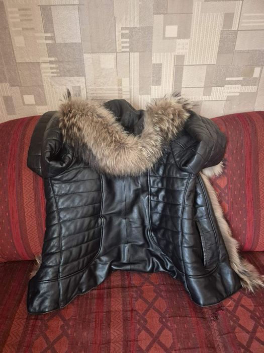 Дамско яке естествена кожа и косъм