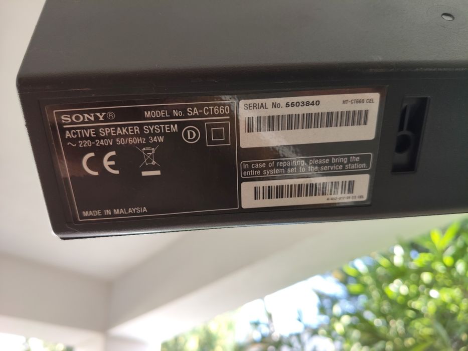 Sony SA  CT 660, soundbar + subwoofer activ conectare între ele fără fir, perfect funcționale